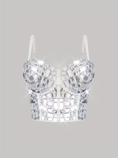Corset argenté