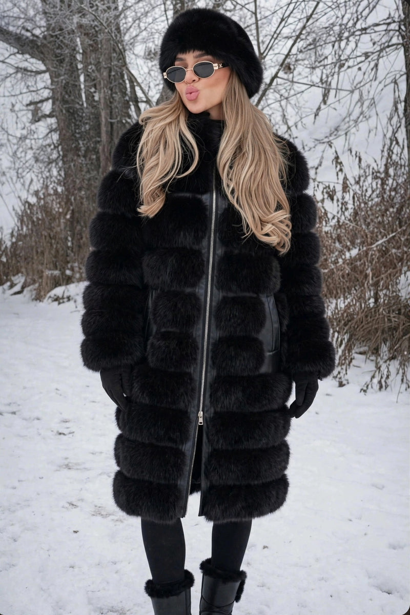 Veste longue  Fourrure Véritable